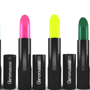 pink yeallow green lipsticks